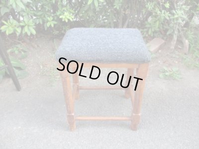 画像2: 昭和レトロ 青い座面のスツール 椅子 アンティーク