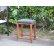 画像1: 昭和レトロ 青い座面のスツール 椅子 アンティーク (1)