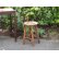 画像1: レトロ 木味良い 木製スツール 丸椅子 アンティークチェア (1)
