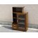 画像1: 昭和レトロ ガラス本箱 飾り棚 食器棚 楢材アンティーク (1)