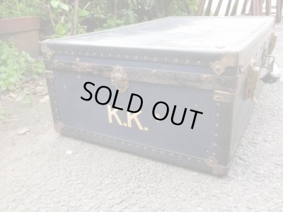 画像6: ヴィンテージ トランク 紺 船箱