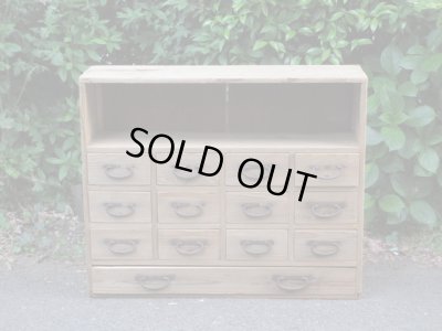 画像4: ヴィンテージ 13杯引出し ドロワー 昭和レトロ