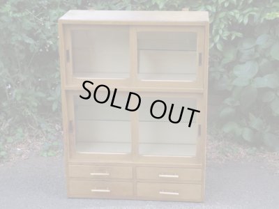 画像2: 昭和レトロ ガラス戸棚 飾り棚