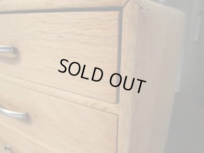 画像4: 古い楢材の4杯小引出し