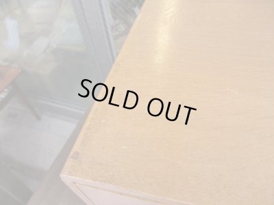 画像9: 古い三越 楢材のネームプレート付5杯小引出し A4収納