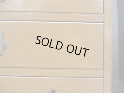 画像7: 古い三越 楢材のネームプレート付5杯小引出し A4収納