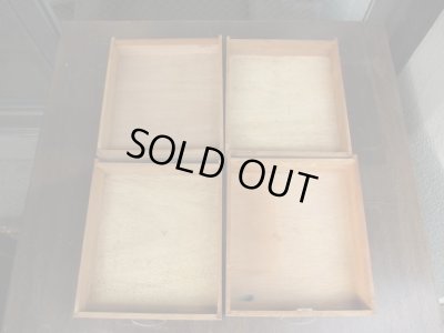 画像10: 古い楢材の4杯小引出し