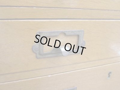 画像6: 古い三越 楢材のネームプレート付5杯小引出し A4収納