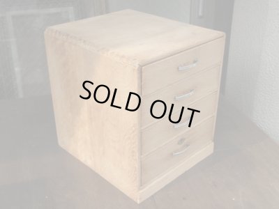 画像2: 古い楢材の4杯小引出し