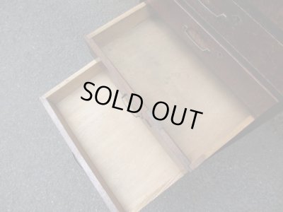 画像13: 古い10杯引き出し 桜材 前桑 ドロワー