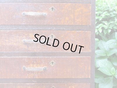 画像6: 古い10杯引き出し 桜材 前桑 ドロワー