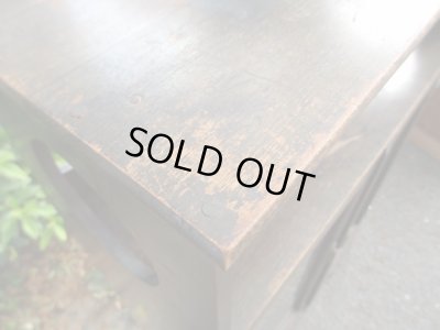 画像6: 昭和レトロ 桜材ガラス棚 本箱