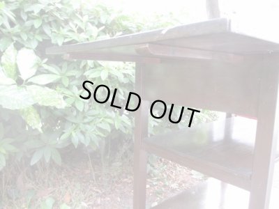 画像12: 昭和レトロ 拡張式の木製作業台 デスク