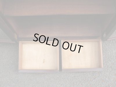 画像10: 昭和レトロ 桜材ガラス棚 本箱