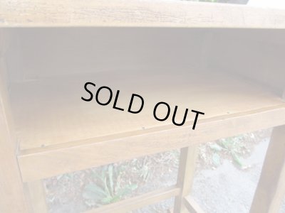 画像11: 昭和レトロ 古い木製の学校机 デスク