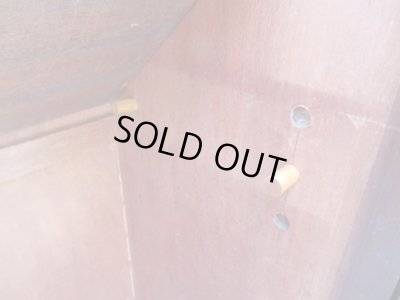 画像11: 昭和レトロ 桜材ガラス棚 本箱