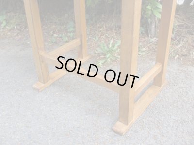 画像14: 昭和レトロ 古い木製の学校机 デスク