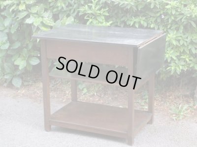 画像6: 昭和レトロ 拡張式の木製作業台 デスク