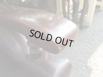 画像8: レトロな2.5人掛けソファ 茶