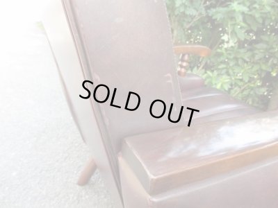 画像6: レトロな一人掛けソファ 茶 (2)