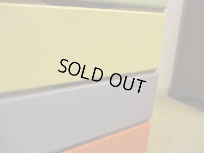 画像8: レトロポップな4段チェスト 引出し