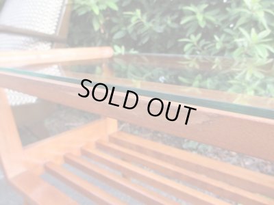 画像5: レトロなガラストップコーヒーテーブル