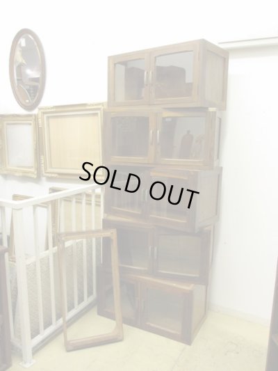 画像5: 古い 5段スタッキングガラスキャビネット