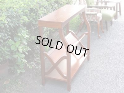 画像2: 木製コンソールテーブル 本棚 カウンター