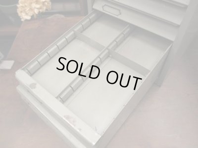 画像14: 古いメタル製 6杯小引出し ドロワー