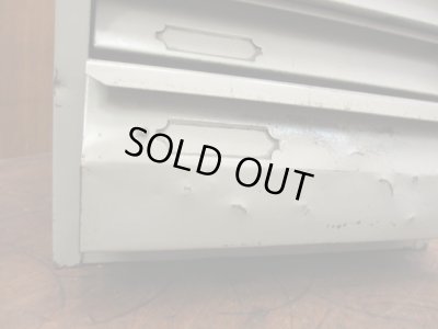 画像9: 古いメタル製 6杯小引出し ドロワー