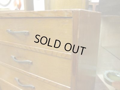 画像5: 古い木製4杯小引出し A4収納