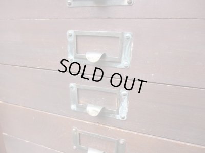 画像15: 古い扉付き 10杯引出し レコードケース