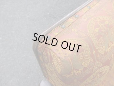 画像8: オリエンタル柄の一人掛けソファ 桜材 (2)