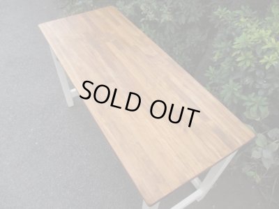 画像5: 横長の木製デスク 机