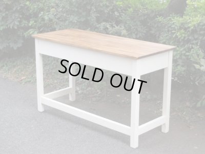 画像4: 横長の木製デスク 机