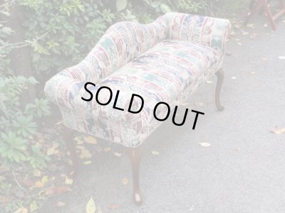 画像3: クラシックな猫脚ベンチ 椅子ソファ