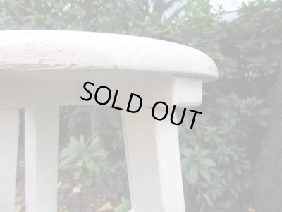 画像6: 古い白ペイントスツール 椅子