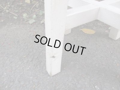 画像9: 古い白ペイントスツール 椅子