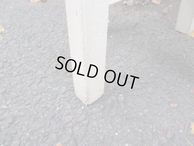 画像8: 古い白ペイントスツール 椅子