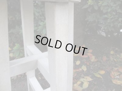 画像7: 古い白ペイントスツール 椅子