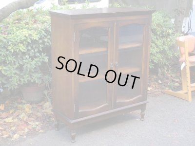 画像4: キツツキマーク 飛騨産業 ガラスキャビネット 本箱