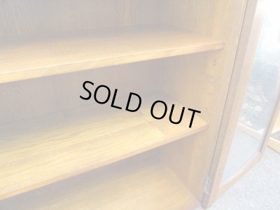 画像15: キツツキマーク 飛騨産業 ガラスキャビネット 本箱