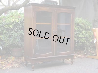 画像2: キツツキマーク 飛騨産業 ガラスキャビネット 本箱