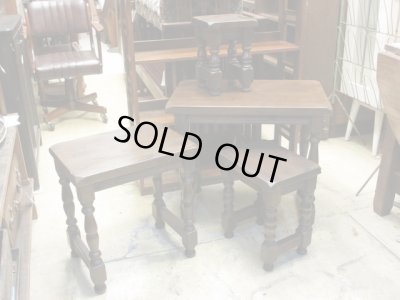 画像3: 古い木製ネストテーブル 