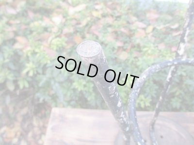 画像11: ヴィンテージ 黒い鉄脚スツール