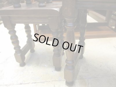 画像5: 古い木製ネストテーブル 