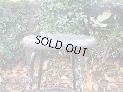 画像4: ヴィンテージ 黒い鉄脚スツール