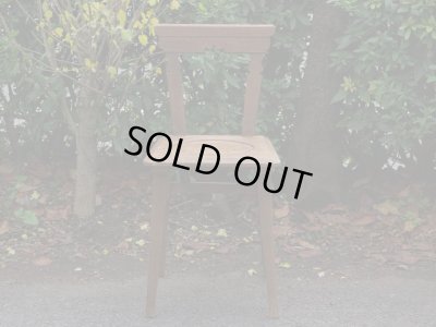 画像2: レトロな古い楢材の木製チェア 椅子