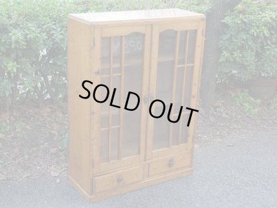 画像3: ヴィンテージ ガラス本箱 キャビネット