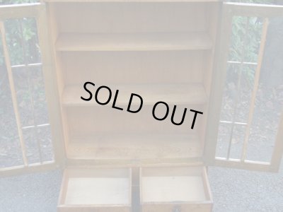 画像4: ヴィンテージ ガラス本箱 キャビネット